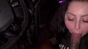 maddison black sucks cock again in her car and nearly got caught