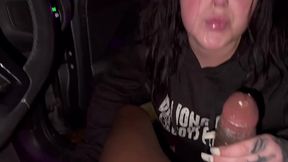 maddison black sucks cock again in her car and nearly got caught