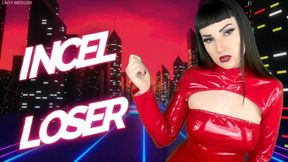 Virgin incel loser gooning to shiny Goddess