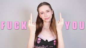 Fuck You - Bratty Princess Mocking and Humiliating Loser Submissive - Verbal Humiliation JOI & Flip Off Masturbation Encouragement - A Femdom POV Clip by Leda von Thrill - HD Video MP4 1080p