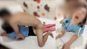 Amateur Wife Gets a Dirty Handjob from Her Cuckold Husband while Talking