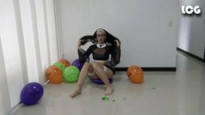 Nun Exploding Balloons