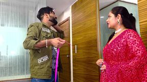 Indian Tailor Come to Home for Stitching Blouse and Fuck Her Owner