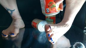 Spaghetti Meatball Barefoot Food Crush Feet Ground Level View