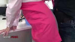 Asian Office Lady Chihiro Akino Delivers Hardcore Blowjob for Creampie Pleasure