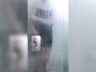 Soaked transgirl moist costume shower