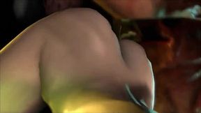 Hentai Anime NYOTENGU and TROLL BBC fucking in TINY SMALL PUSSY and ASS with massive CREAMPIE