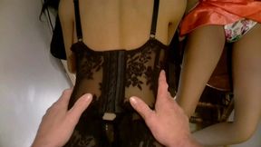 Nice creampie for Jenny in her satin panties