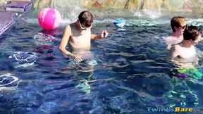 Jasper Robinson having a wild threesome fucking by the pool