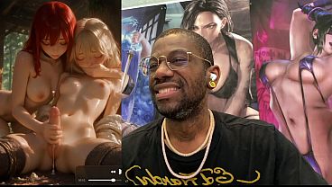 Anime Girl Jerking Off A Transgender With A Tight Bald Pussy Until She Cums Hard, AI Generated