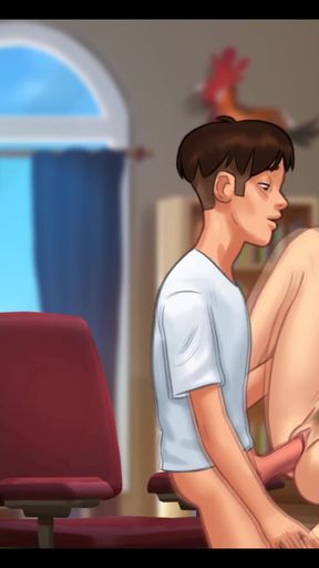Captivating moment from &quot;Teacher with student.Reward from teacher.Summertime saga&quot;
