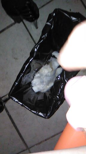 Sissy Lily pissing again through chastity at her favorite gh!