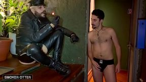 Young surfer couldn'_t resist the cigar leatherman pierced cock