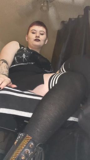Femdom Smashes your cock in boots