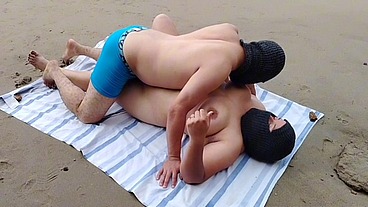 SEX ON THE PUBLIC BEACH WITH A DISGUSTING FAT GIRL