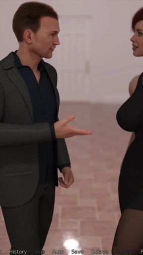 Memorable moment from &quot;Just Married - S1 Ep1 - Mr. Malerba caught a glimpse of Emily&#039;s bare thigh&quot;