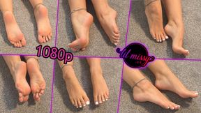 Wiggling My White Painted Toes 1080p