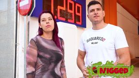 white redhead bangs a black bull in front of her boyfriend. violeta silvestre, interracial cuckoldry on nigged