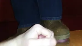 Wife crushes and tramples hubby's balls with her kinky boots