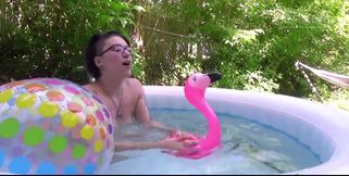 Floaty Fun in the Hot Tub
