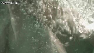 Slightly Hairy Teen Olga Kukuruzina Masturbates in the Pool