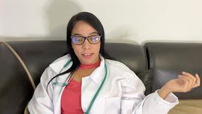 hermosa madrastra doctora debe de ayudar a su hijastro con su ereccion