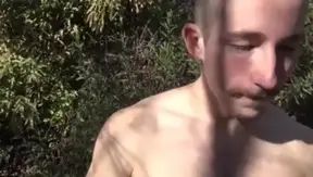 Str8Chaser.com: Muscled handjob outdoors