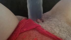 POV Dildo Fucking My Shaved Pussy