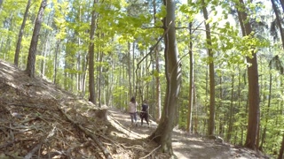 girl is Caught during fucking by a peeper in forest in all 3 holes