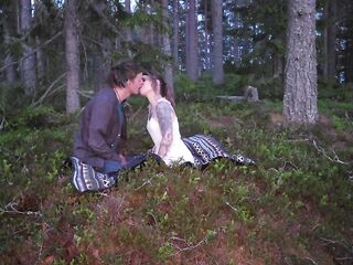 Swedish lovers get wild in the woods - RosySkye - 4K 60fps