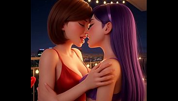 Helen parr x Violet parr lesbian compilation 2 (AI Generated)