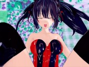 Futa Neptunia Noire X Date a Live Kurumi (3D HENTAI)