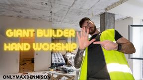 Macrophilia - giant Builder hand worship