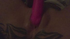 Vibrating Dildo on Max Speed Sloppy Wet