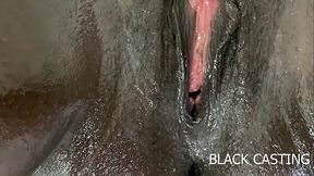 Ebony teen with big round ass and wet pussy