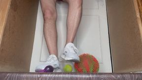 Bob tramples your balls with his sneakers