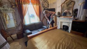 Jane Harris is a msid cleaning her Master and Mistress's house