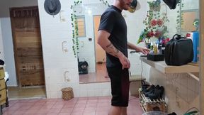 Shaving and Shaving His Chest