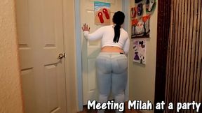 Milah Romanov curvy jeans wetting omorashi