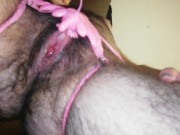 FTM dildo blowjob + butterfly vibrator