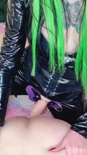 Epic moment from &quot;Strapon session. Slave&#039;s ass is ready to take a big strapon&quot;