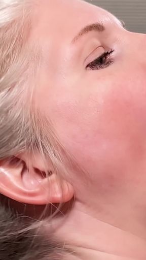 Sloppy Closeup Condom Blowjob