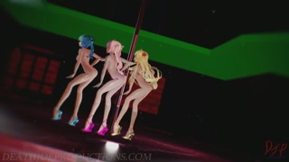 MMD R18 Nude Sexy Miku Luka And Lily - Anitta - Paradinha 1090