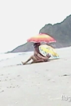 Brazilian couple records video having sex on the beach