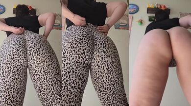 Can You Resist These Big Ass Cheeks In Favorite PJs Thong Peek Jiggle