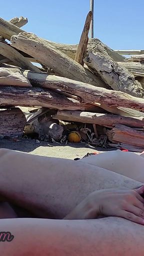 Risky Blowjob on the Canary Beach - Almost caught - MissCreamy   Clip 1