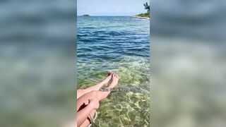 Feet Fetish on the Beach! Your Hot Girlfriend Sunbathing.