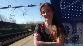 Inked Eurobabe Pulled And Fucked Before Blowing Dick In Pov