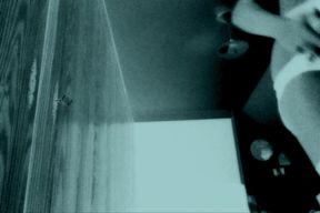 Femboy in thigh high black boots fucks giant black dildo with bubble but