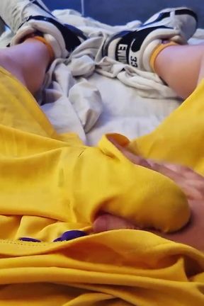 Skinny Basketball Player Jerks off His Dick